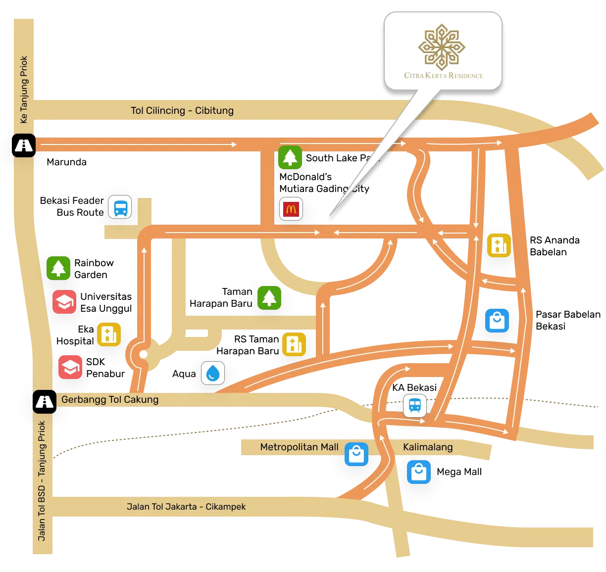 Maps Citra Kerta Residence